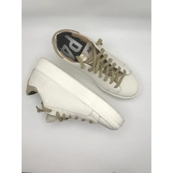P448 gold and white classic platform Thea Wilder Sneaker size 41 / US 10.5 W